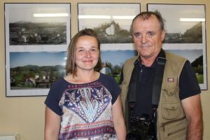 Odprtje razstave 11062019, Alenka Strazisar Lamovsek in Franc Pepelnak Pep, foto Jozi Sinur, JSKD OI Trebnje (8)